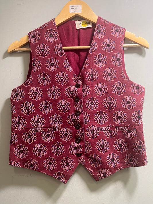 Block Printed Waist coat