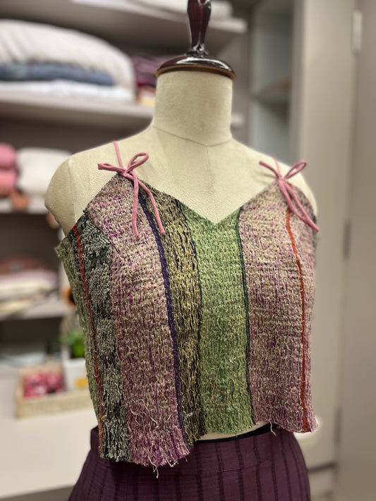Upcycled spaghetti top