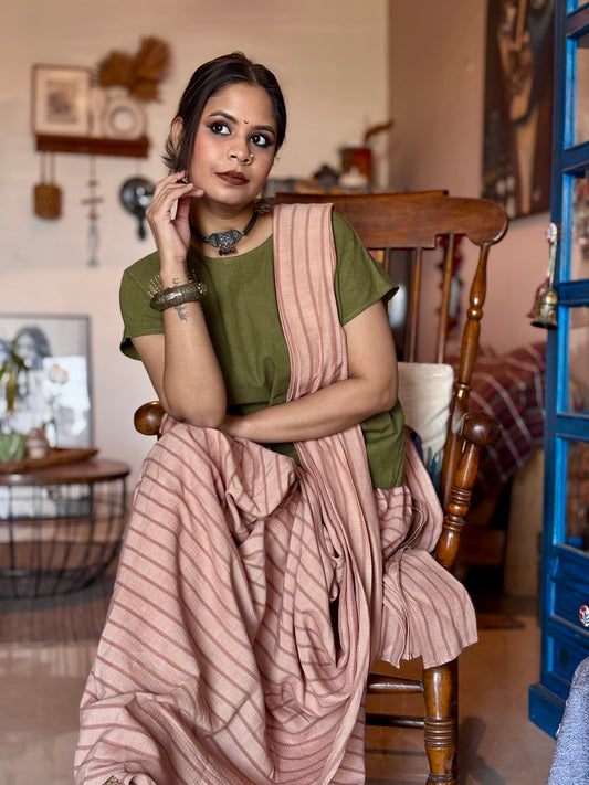 Old rose saree